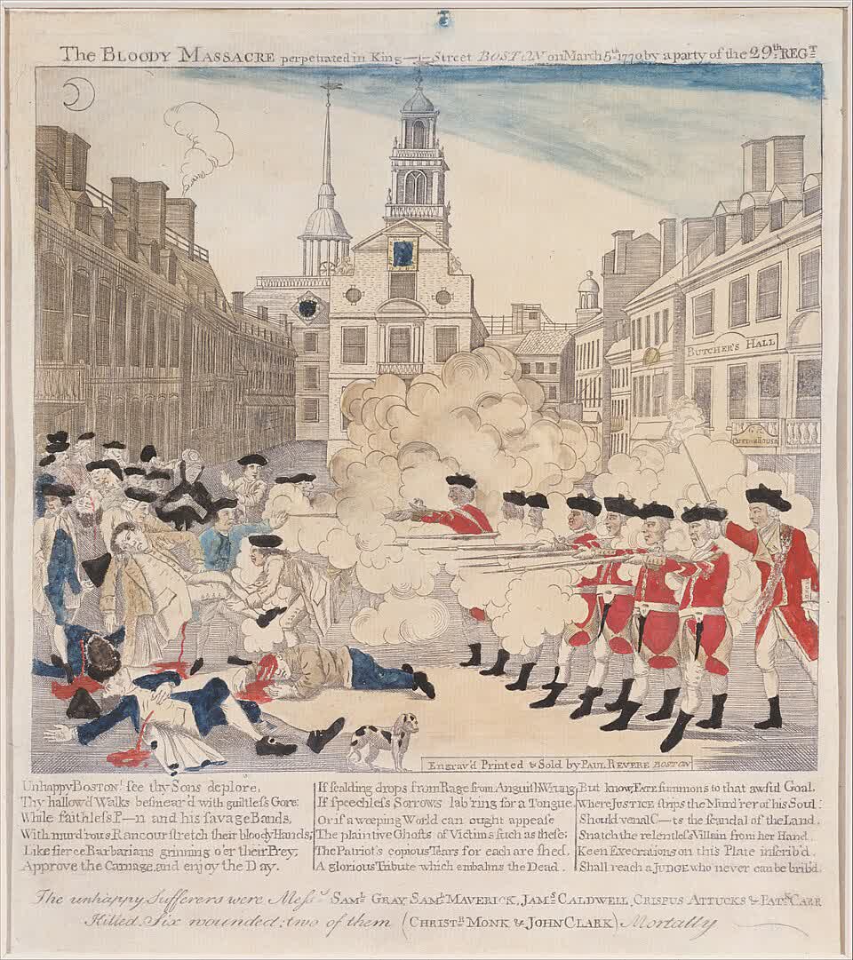The Boston Massacre, 1770